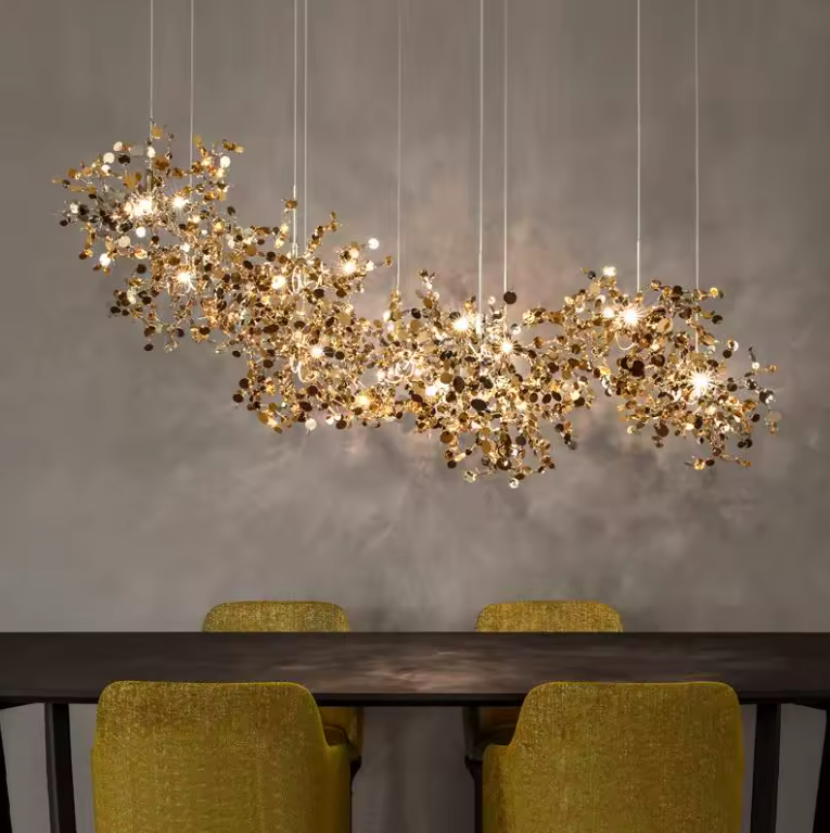 Gold Leaf Chandelier