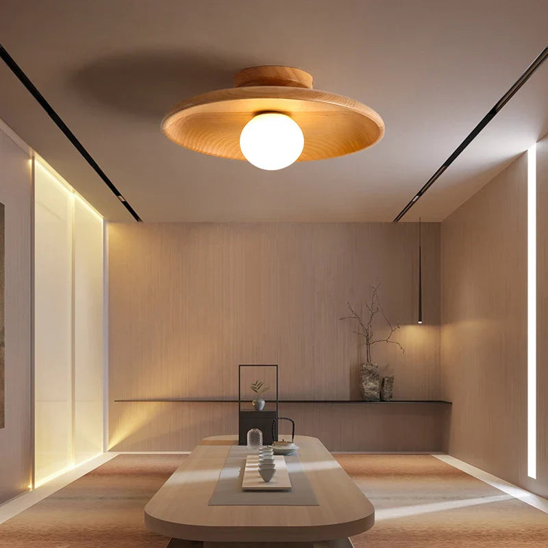 Solid Wooden Ceiling Lamp