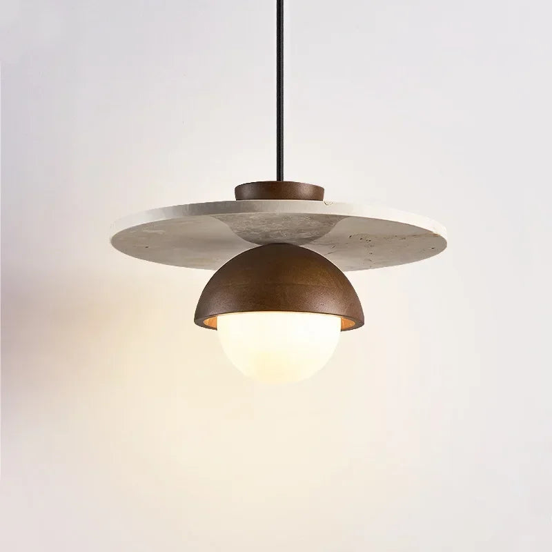 Walnut Wood Led Chandelier