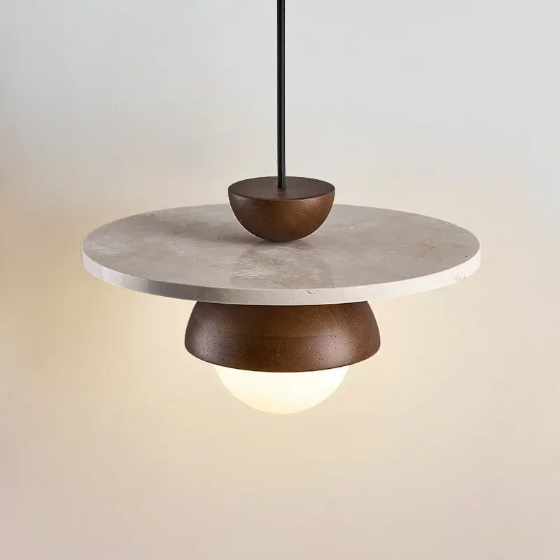 Walnut Wood Led Chandelier