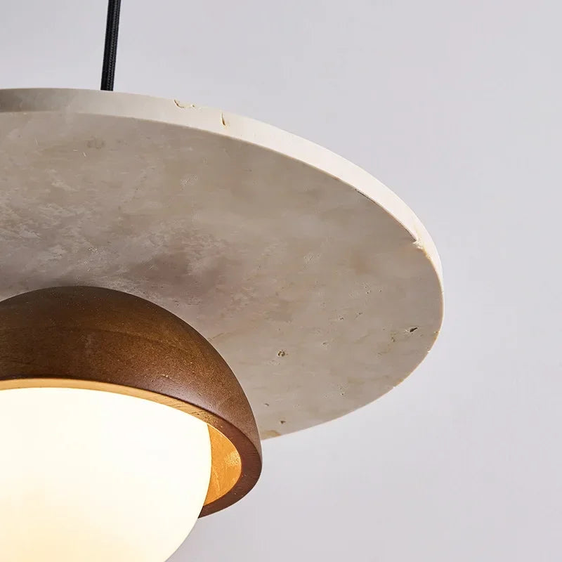 Walnut Wood Led Chandelier