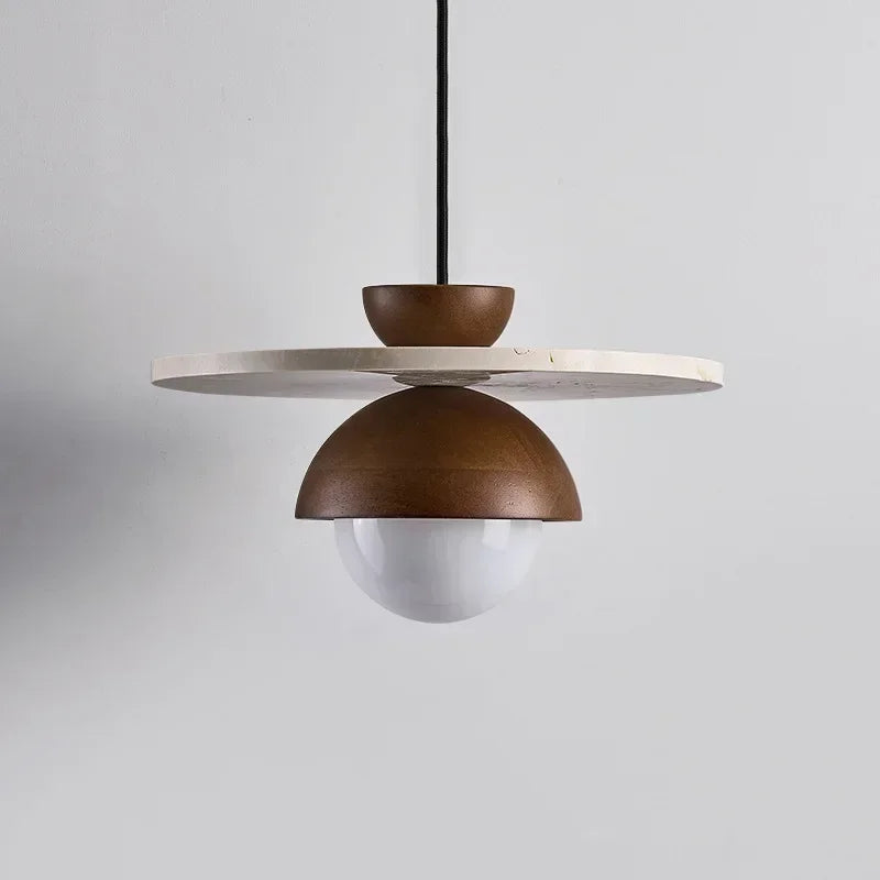 Walnut Wood Led Chandelier