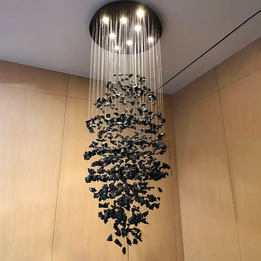 Crystal Chandelier Luxury Staircase Light Fixture