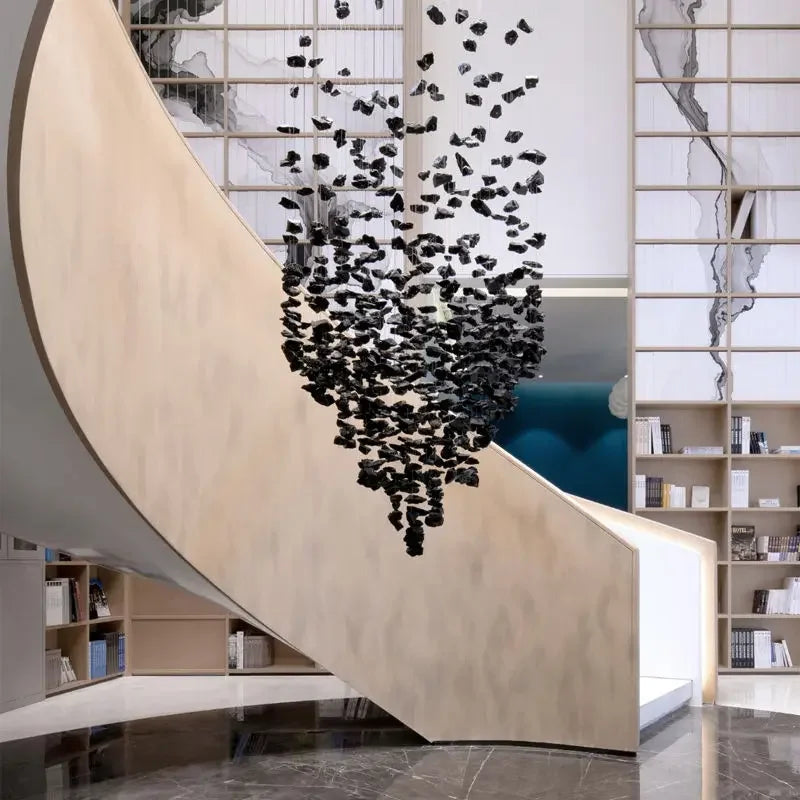 Crystal Chandelier Luxury Staircase Light Fixtures
