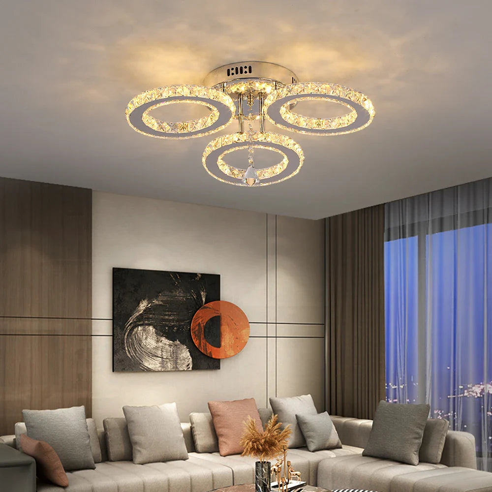 Crystal Circles Ceiling Light fixture