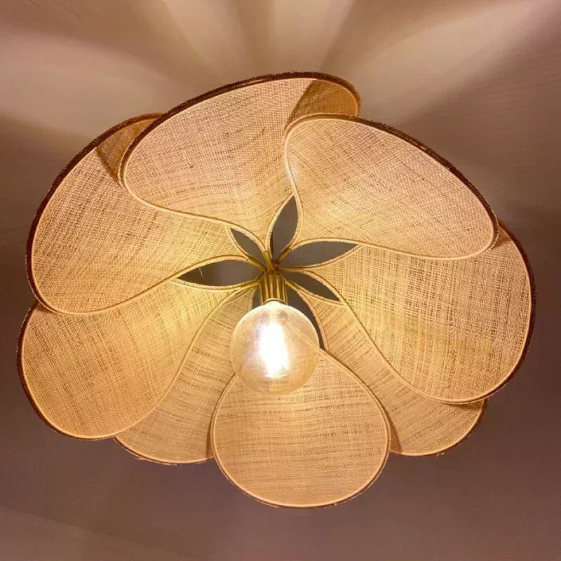 Fabric Flower Lamp beige
