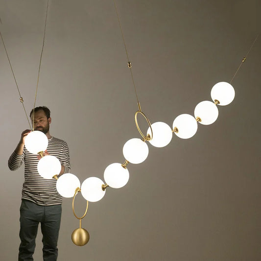 Glass Ball Chain Light
