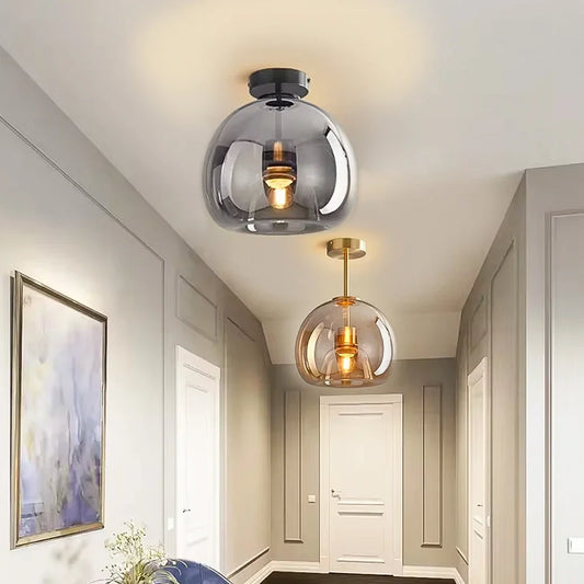 Modern Minimalist LED Glass Ceiling Light