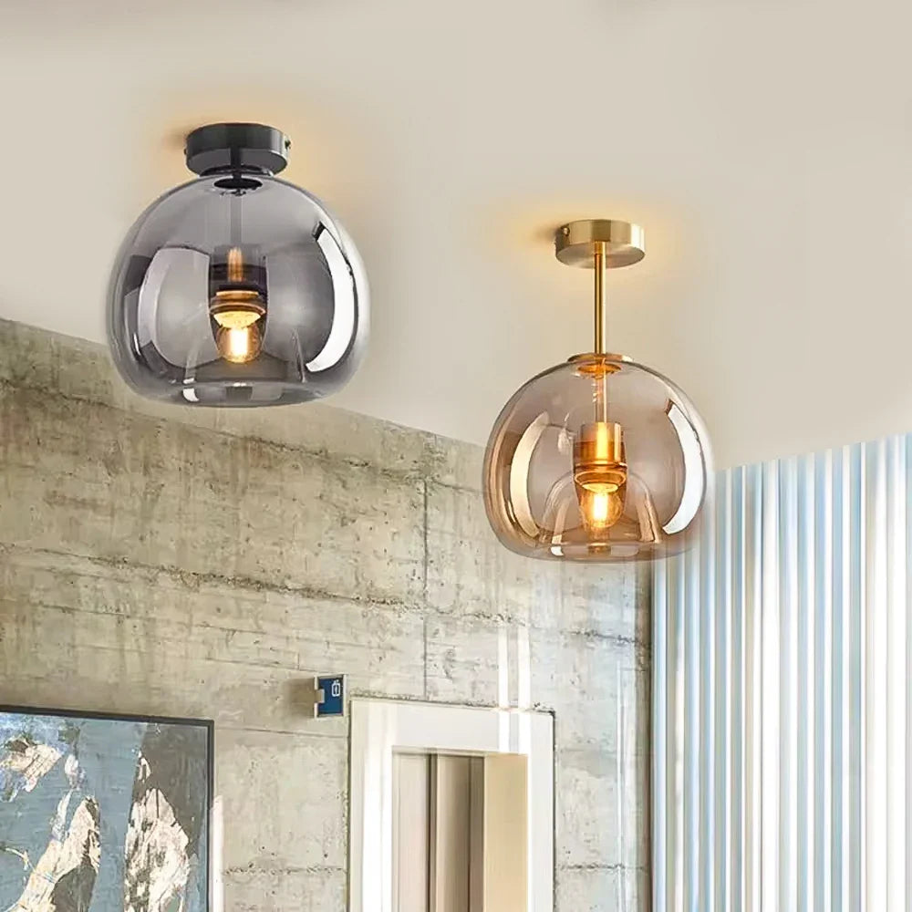 Modern Minimalist LED Glass Ceiling Light