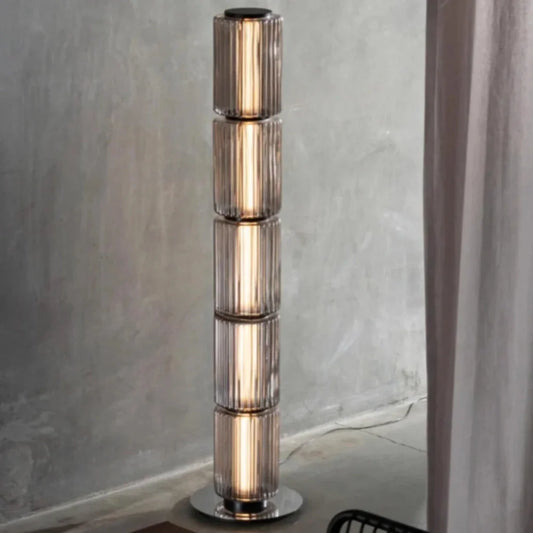 Glass Column Floor Lamp