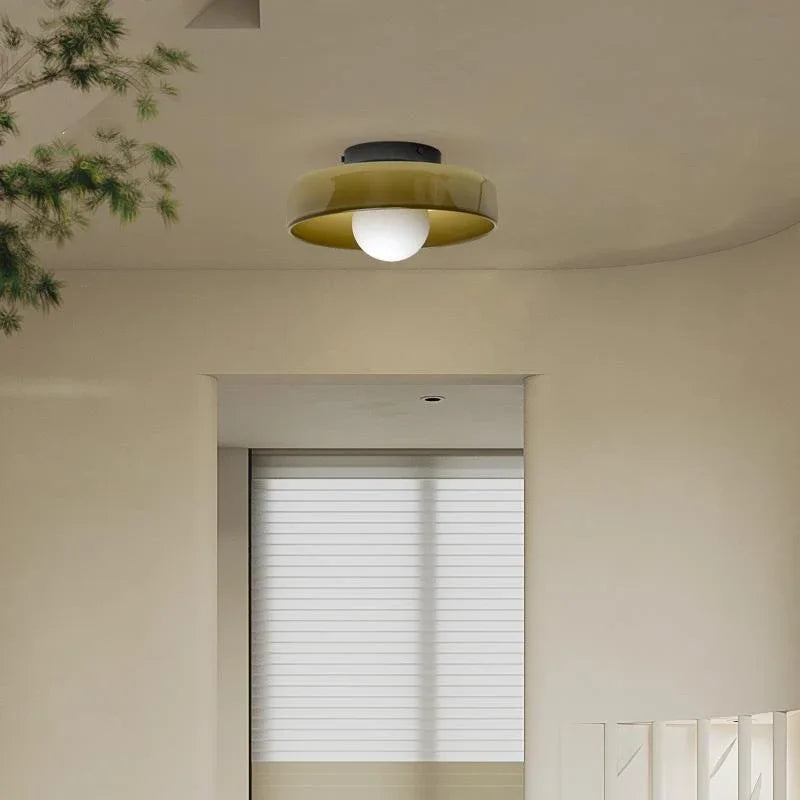 Glass Vintage Ceiling Light green