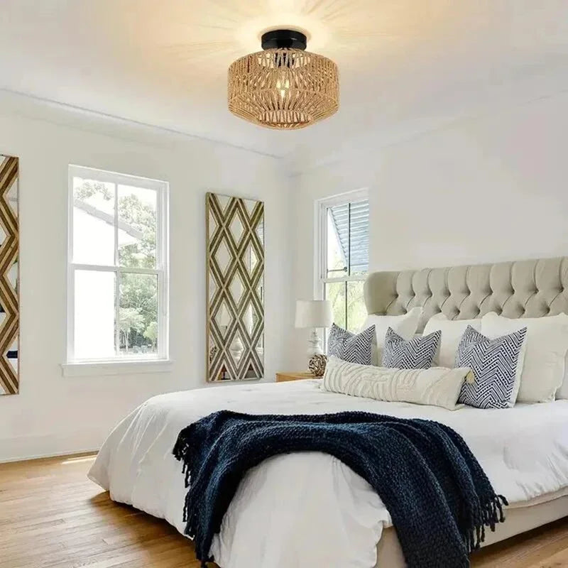 Handmade rattan Ceiling Chandelier