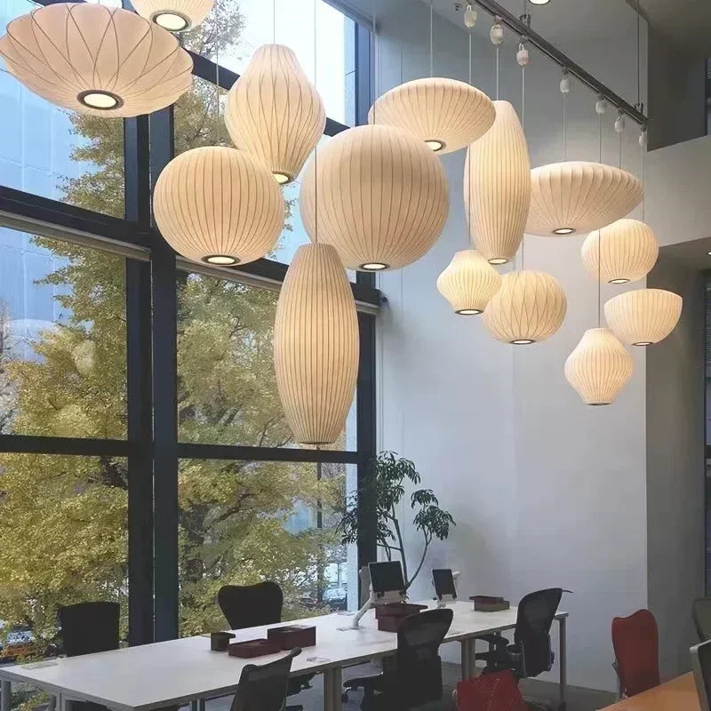 Handmade Silk Pendant Lamps