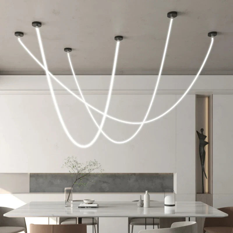 LED Tube Chandeliers