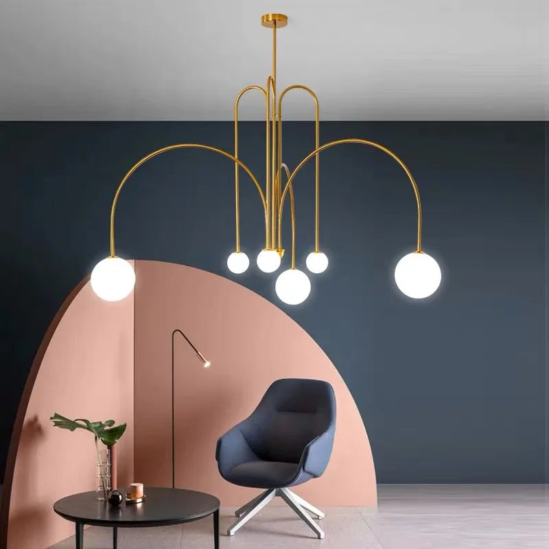 Minimalist Style Chandelier gold