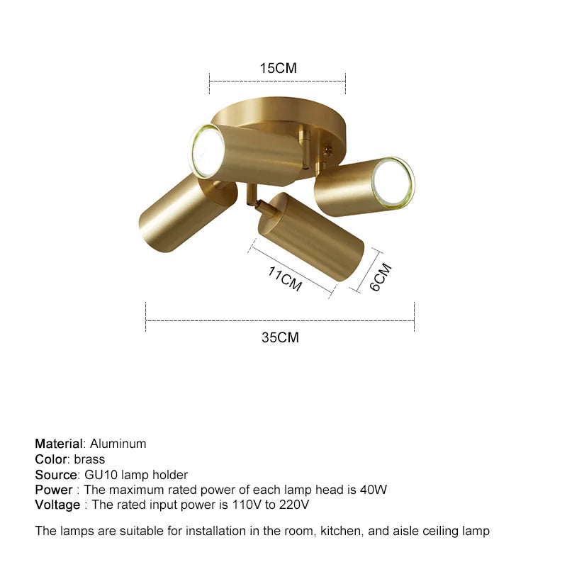 Modern GU10 LED Study Ceiling