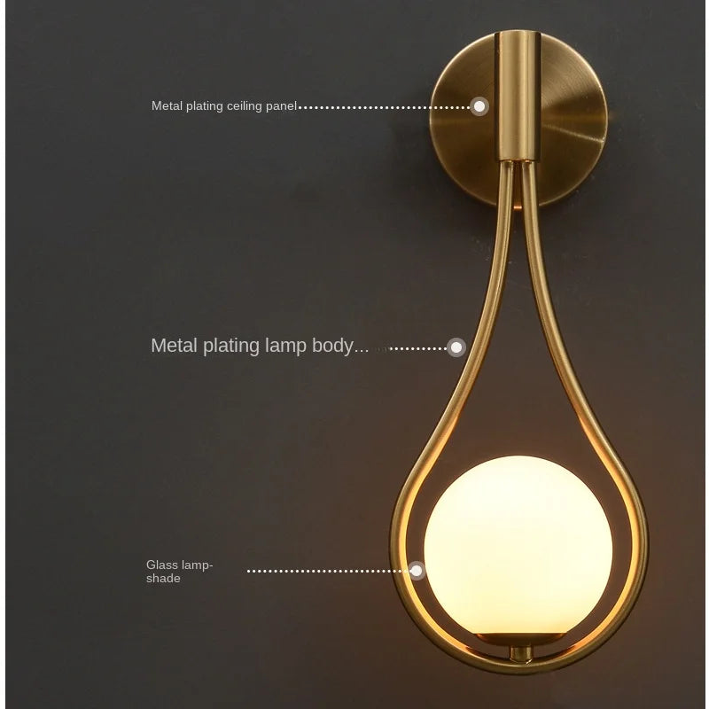 Modern Glass Ball Sconce Light