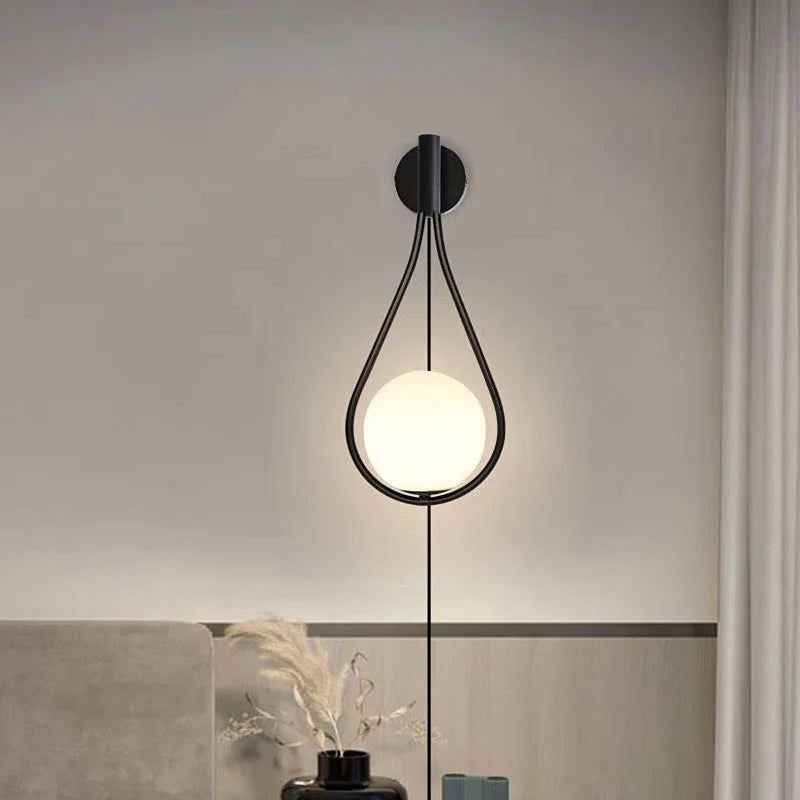 Modern Glass Ball Sconce Light
