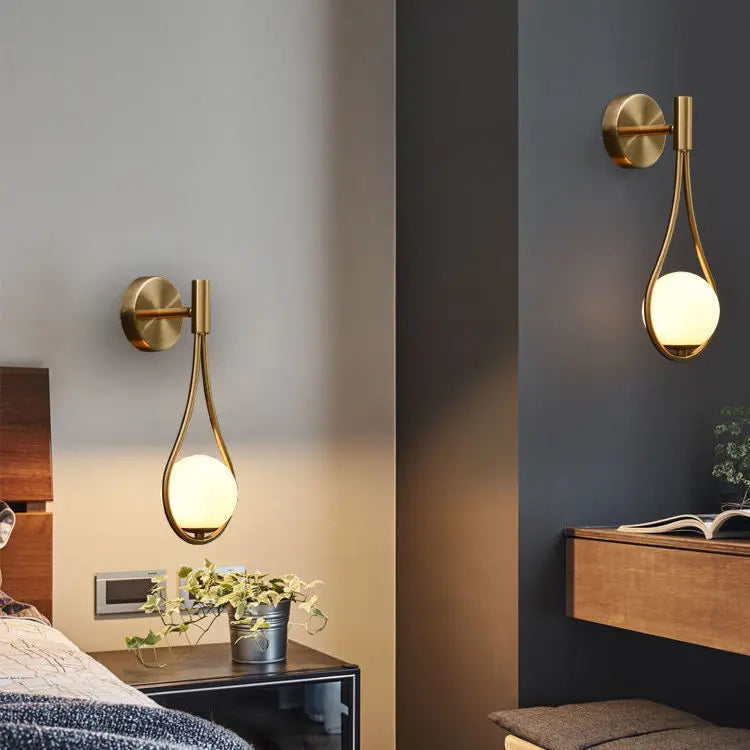 Modern Glass Ball Sconce Light