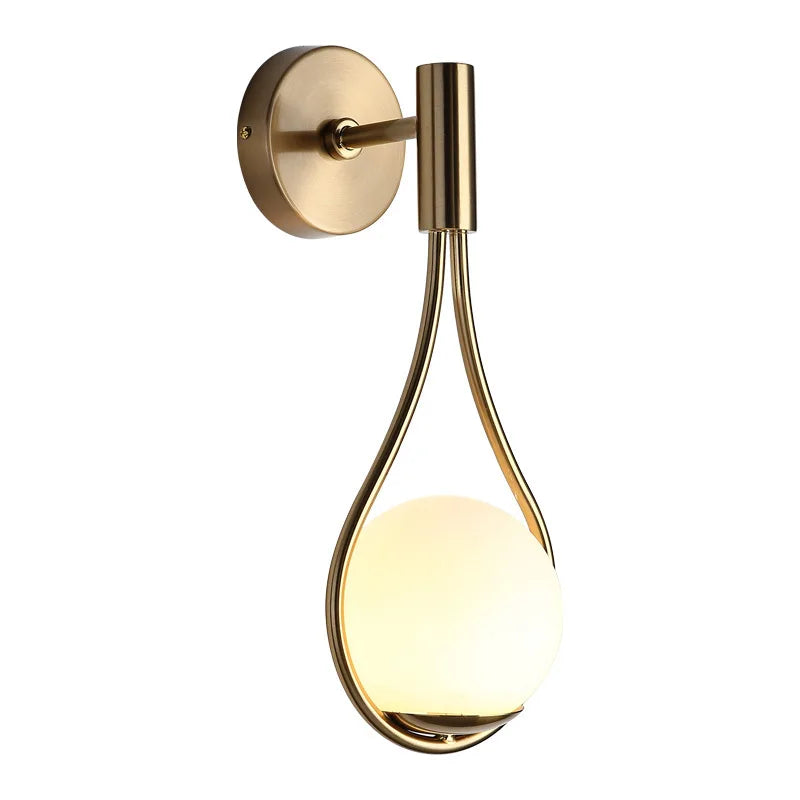Modern Glass Ball Sconce Wall Light