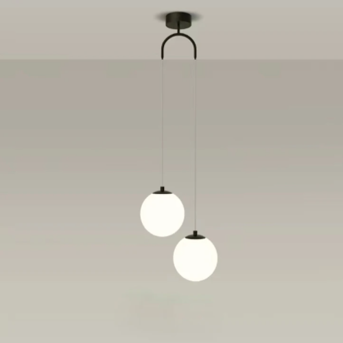 Lámparas colgantes modernas con bolas de cristal