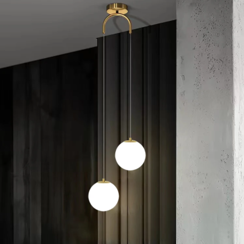 Lámparas colgantes modernas con bolas de cristal