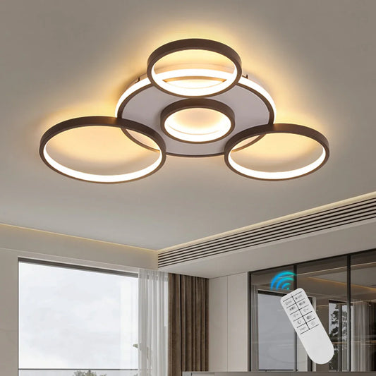 Modern 5-Light LED Flush Mount Ceiling Fixture