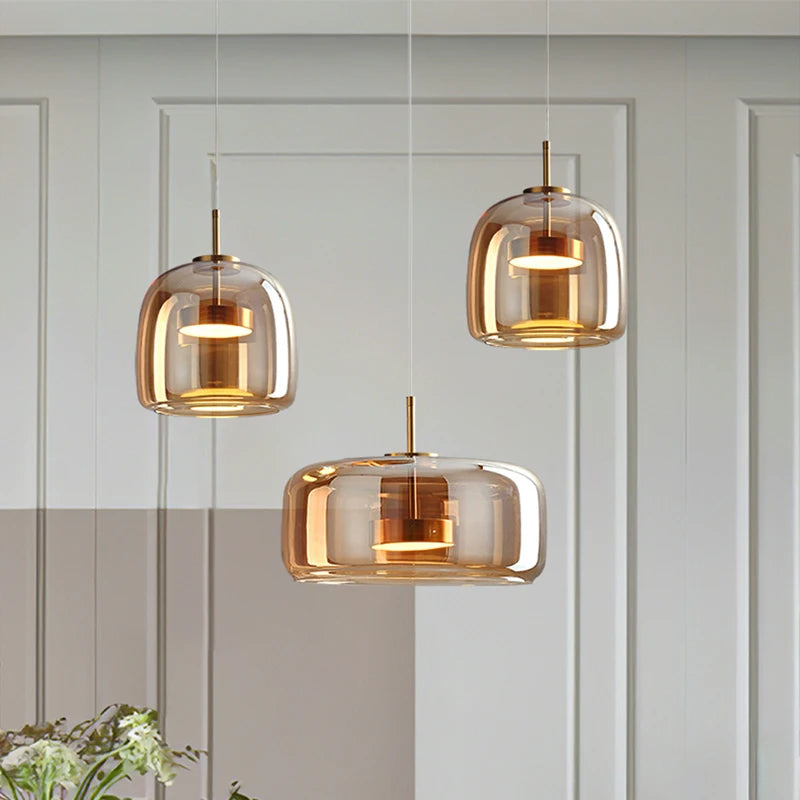 Modern LED Glass Pendant Light