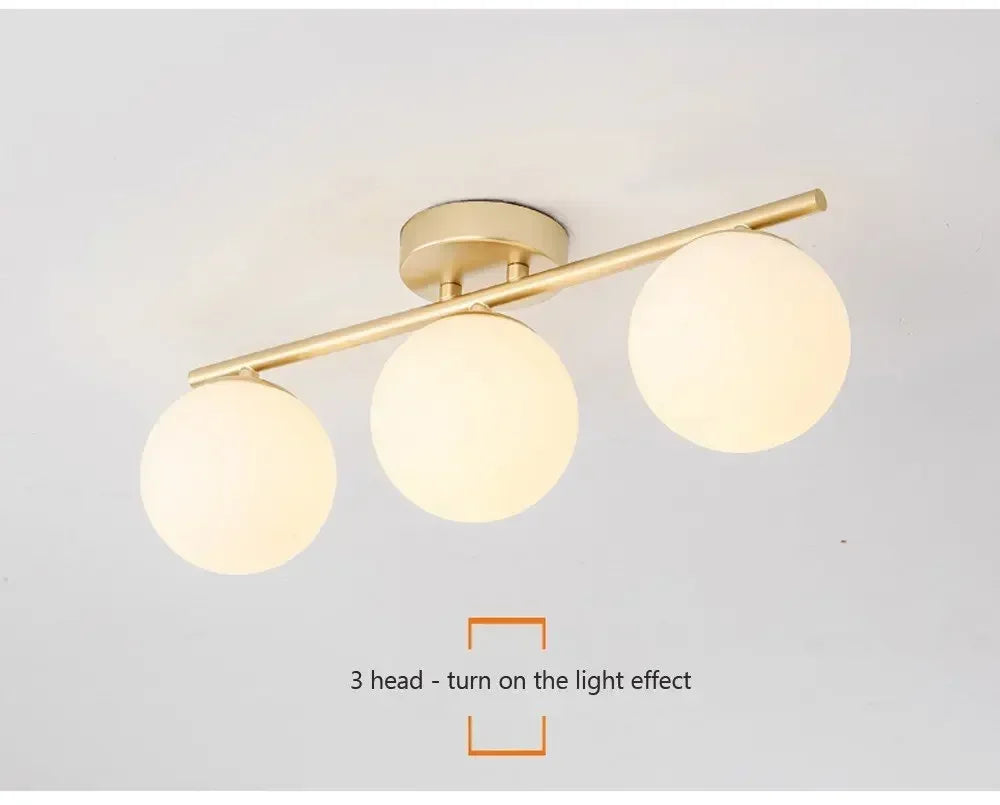 Modern Nordic LED Glass Ceiling Light