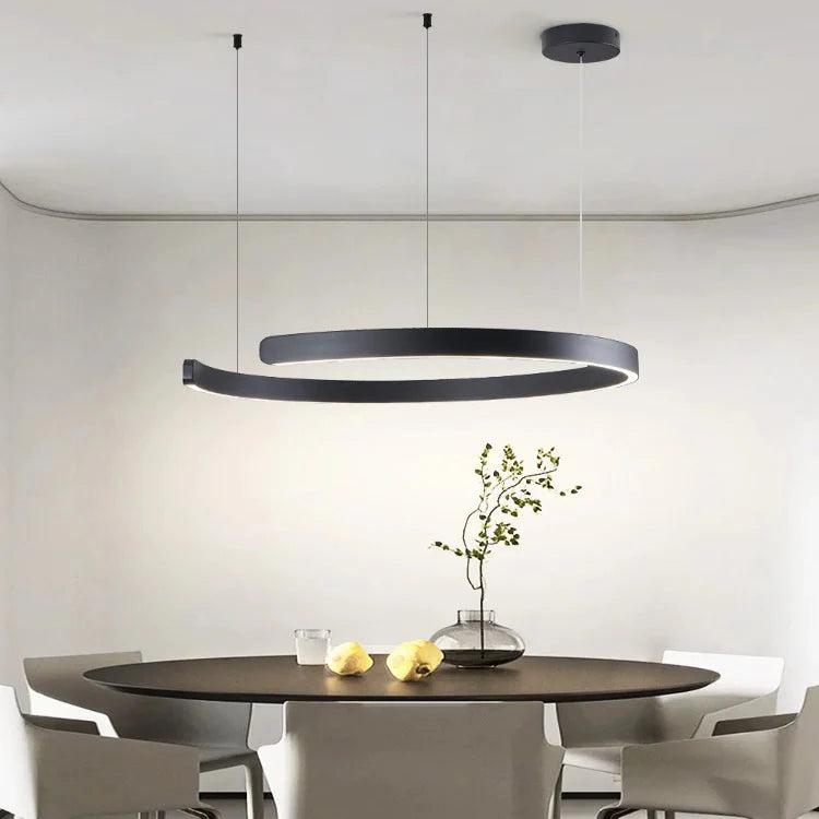 Nordic Modern LED Chandelier - Elegant Ring Light for Home