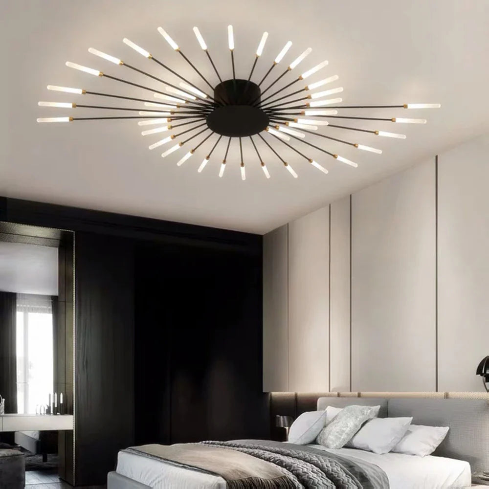 Modern Spiral Ceiling Light black