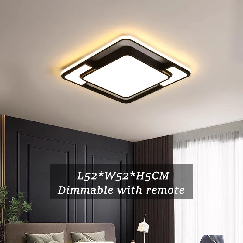 Modern Black Square LED Ceiling Light