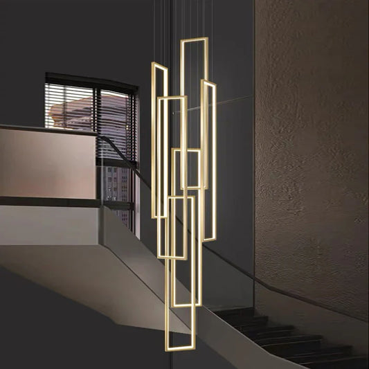 Modern Square Stairs Chandelier