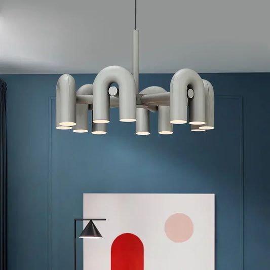 Nordic Modern U-Shaped Iron Chandeliers