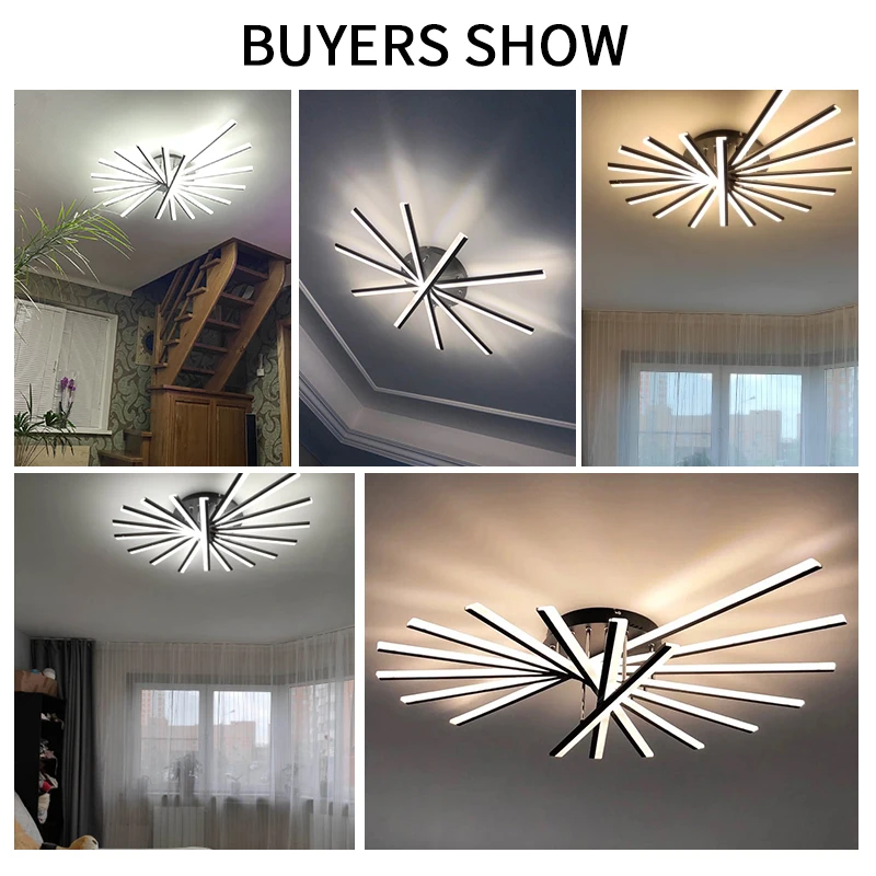 Luces de techo LED modernas para sala de estar, comedor y dormitorio