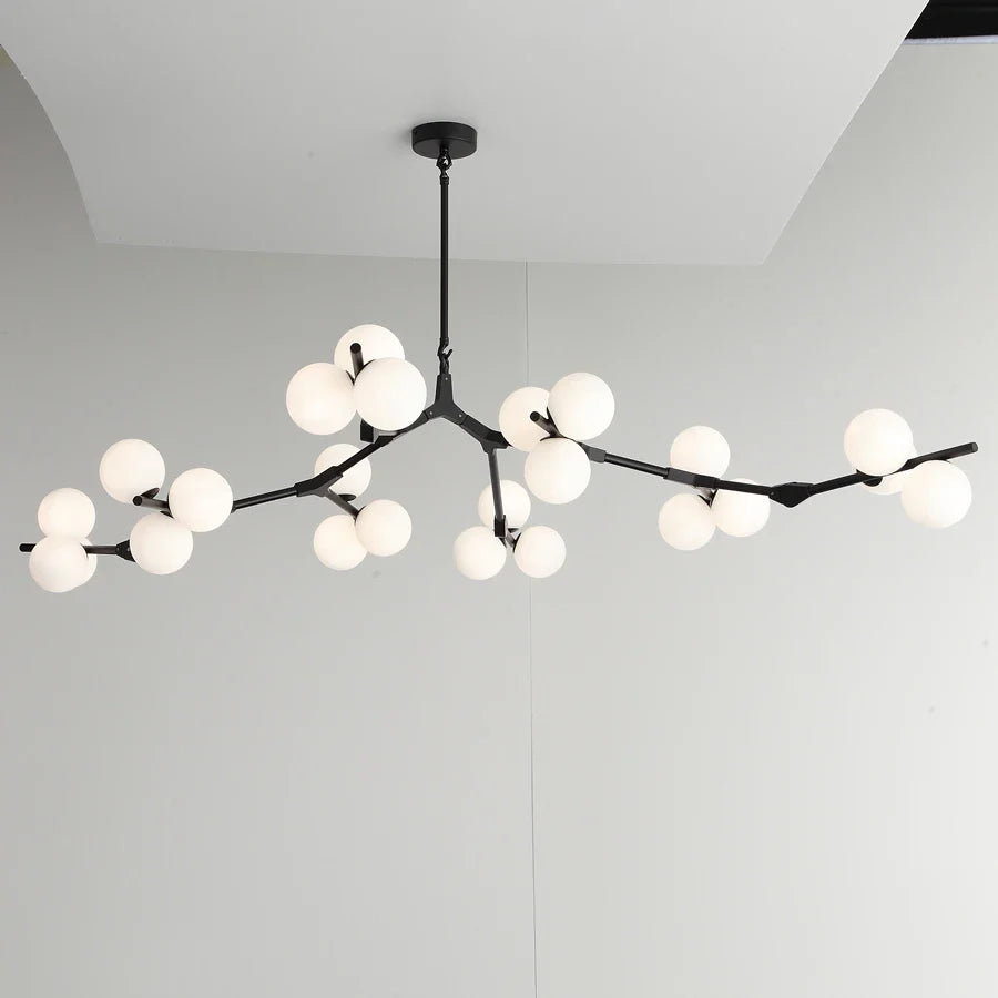 Nordic Glass Ball Chandelier black