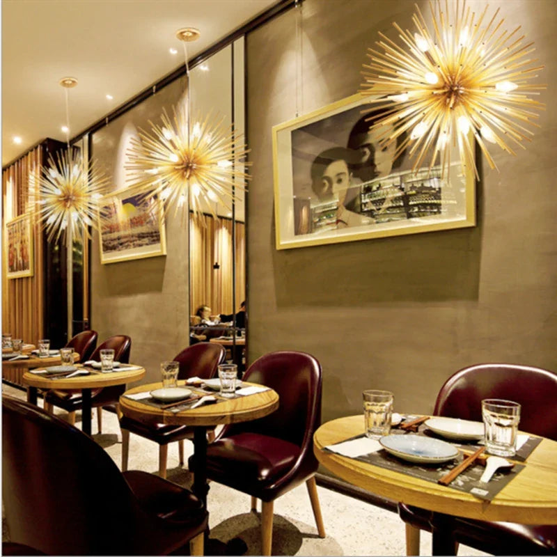 Nordic Gold sputnik Chandelier Lighting