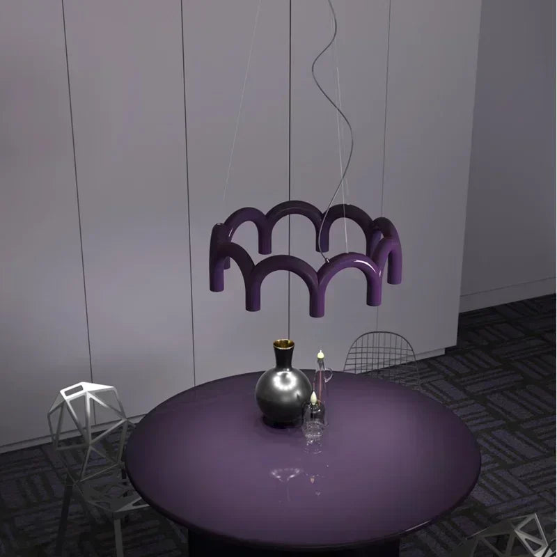 Metal Arch Chandelier Light