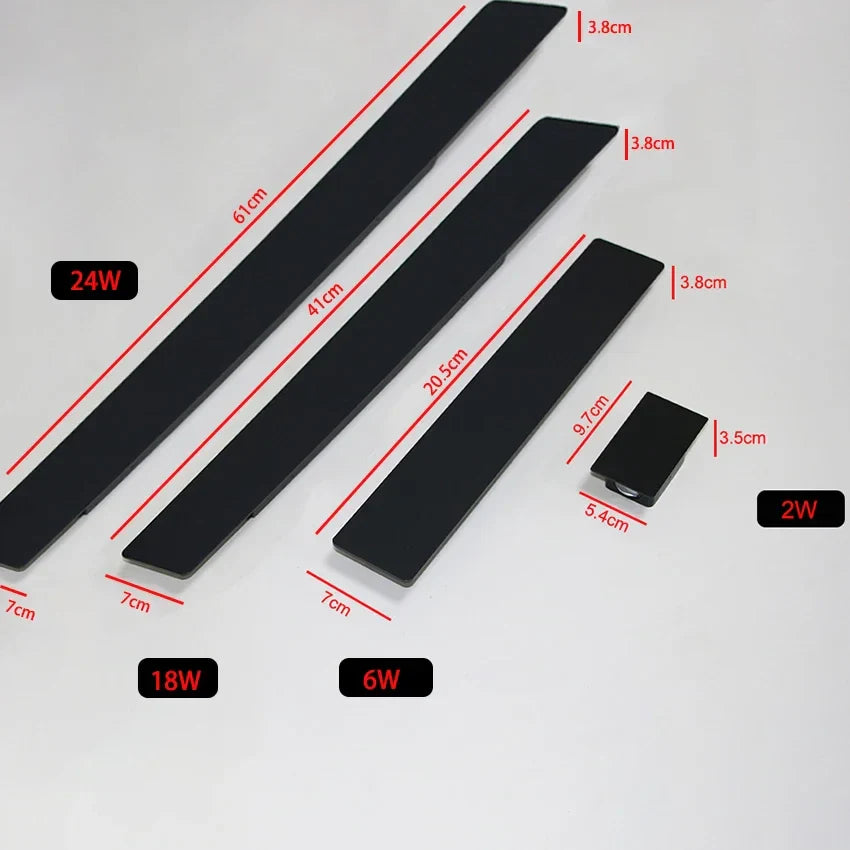18W LED Black Wall Lamp