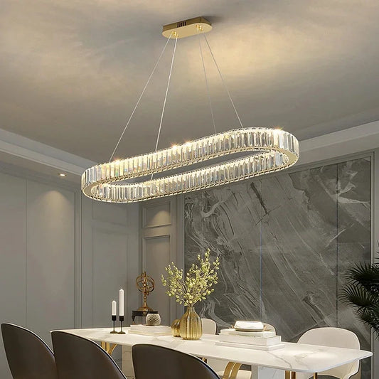 Oval Crystal Chandelier