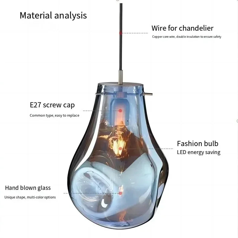 Modern Colorful Glass Chandelier