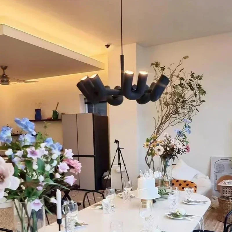 Nordic Modern U-Shaped Iron Chandeliers