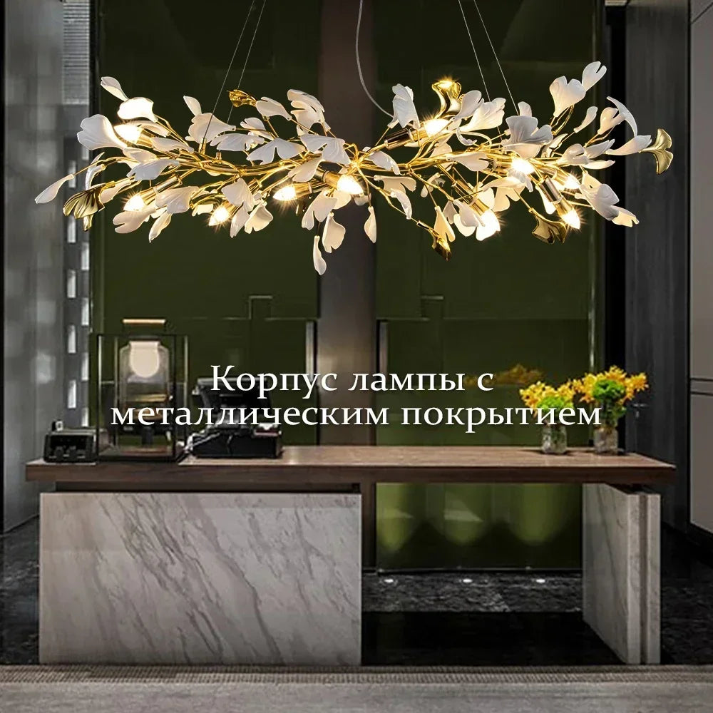 Modern Ginkgo Leaf Chandeliers