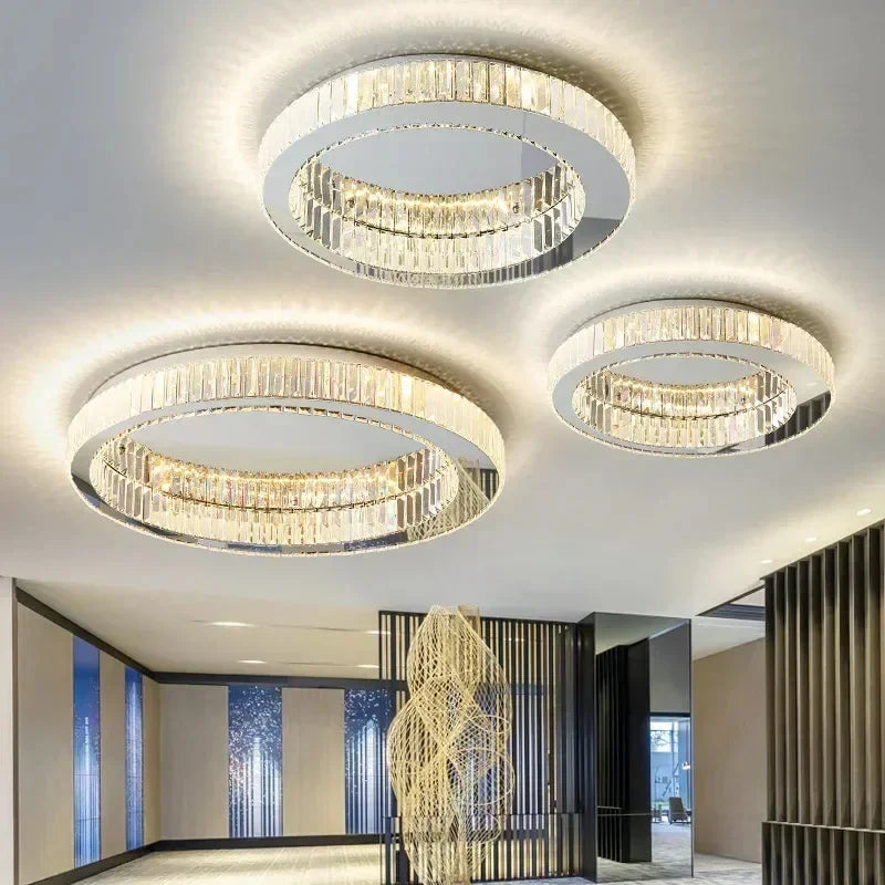 Crystal Chandelier Lighting LED Nordic Circle
