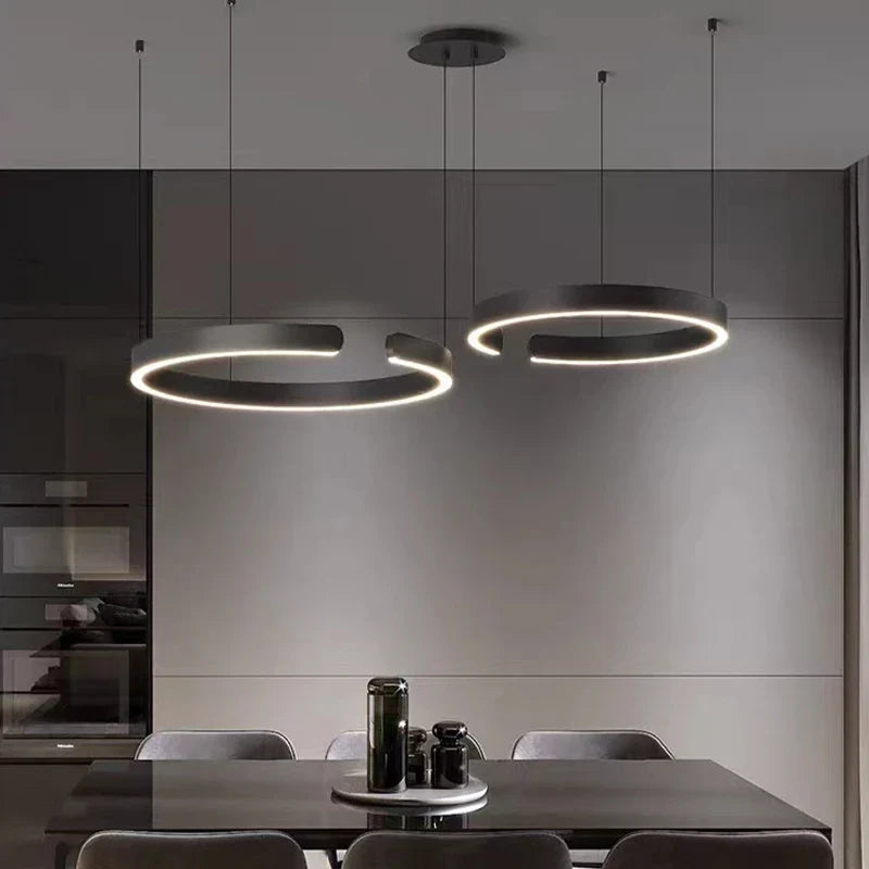Modern Nordic Round Ring Light Chandelier