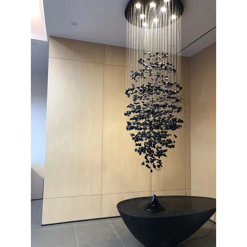 Crystal Chandelier Luxury Staircase Light Fixture