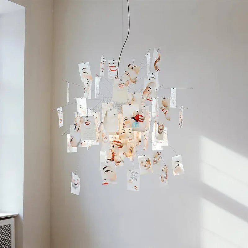 French Zettel Paper Chandelier