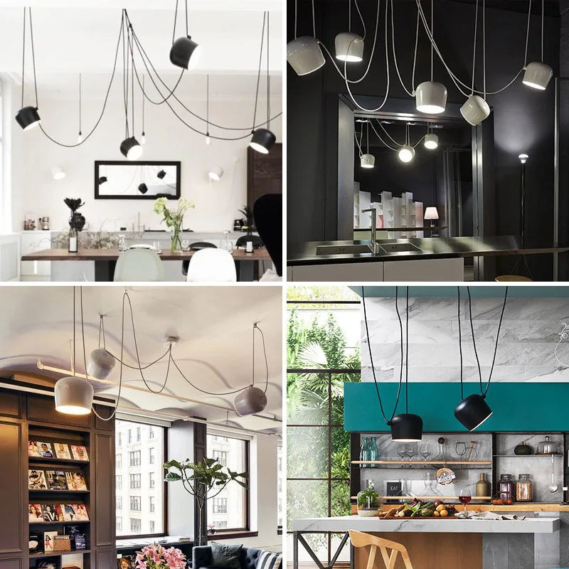 Italian Industrial Flos Chandelier