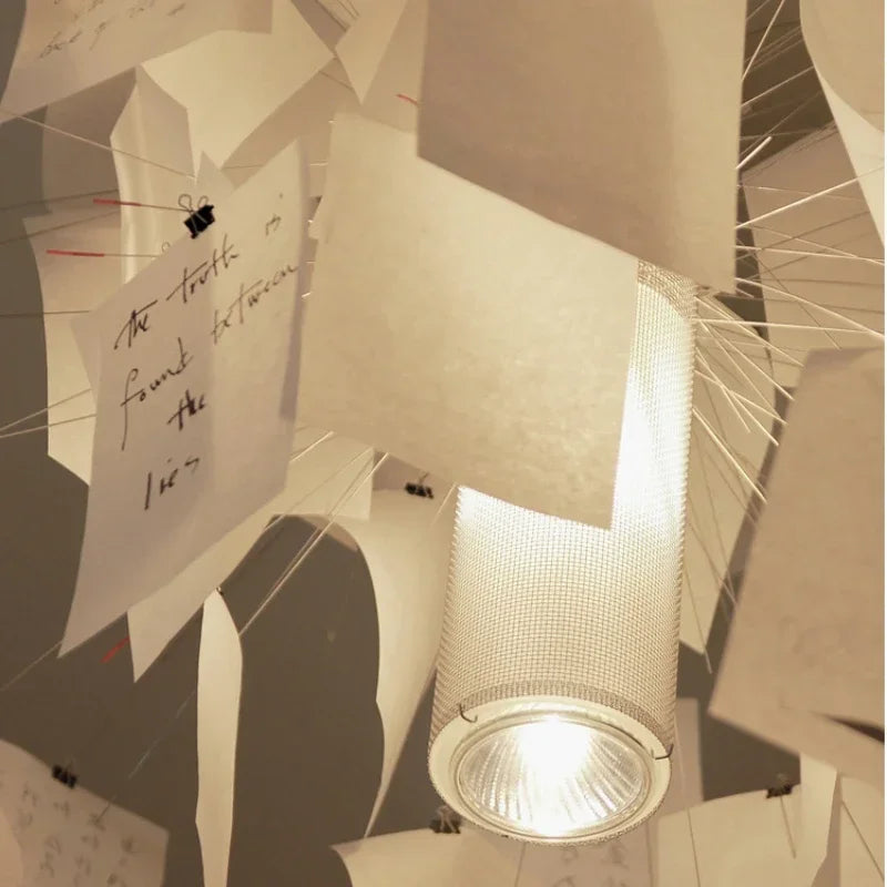 French Zettel Paper Chandelier