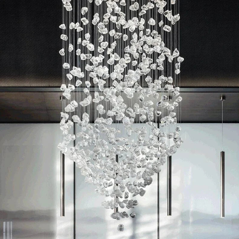 Crystal Chandelier Luxury Staircase Light Fixture